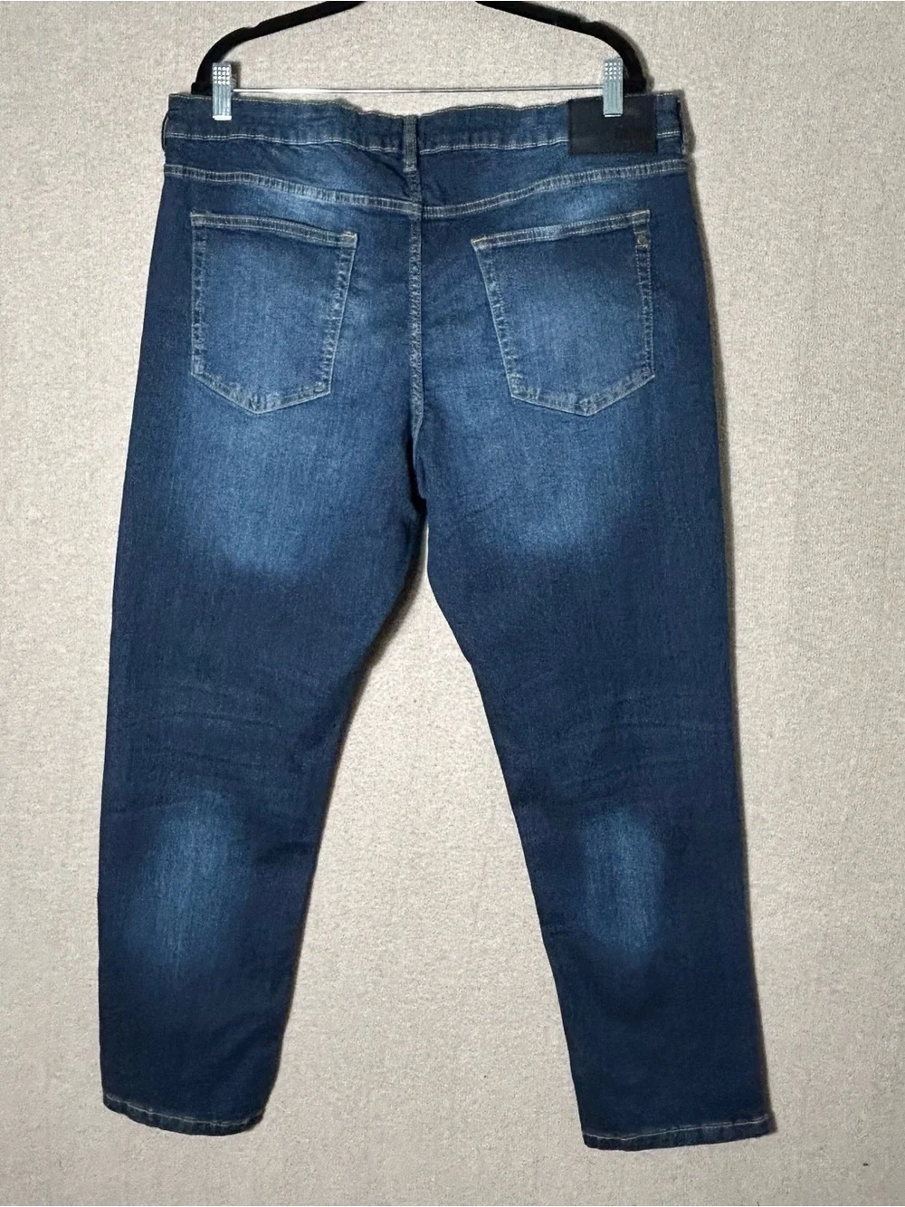 New DKNY Bedford Slim Fit Jeans Mens Tag Size 38X30 Dark Wash Stretch Blue Denim
